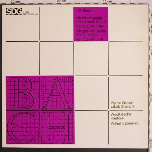 Bach,Johann Sebastian: Kantaten BWV 49 & 84, SDG(610 110), D, 1974 - LP - L8104 - 6,00 Euro