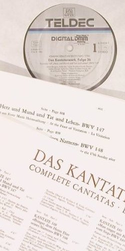 Bach,Johann Sebastian: Das Kantatenwerk Vol.36,BWV 147-151, Teldec(6.35654 EX), D,Box, 1985 - 2LP - L8161 - 9,00 Euro