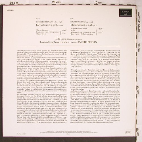 Schumann,Robert / Edward Grieg: Klavierkonzert a-moll  x 2, Decca(6.41724 AG), D, Ri, 1973 - LP - L8207 - 6,00 Euro