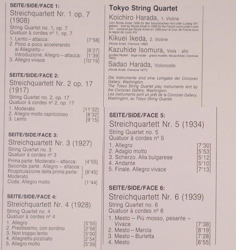 Bartok,Bela: 6 Streichquartette, Box, D.Gr. Musterplatte(2740 235), D, 1981 - 3LP - L8368 - 20,00 Euro