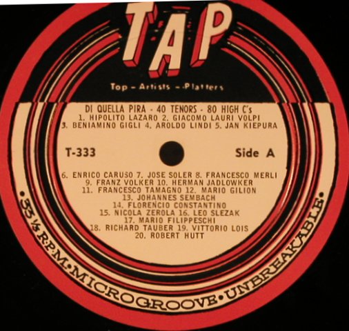Verdi,Giuseppe: Il Trovatore-Di Quella Pira, 40Tr., TAP Rec.(T-333), US, m-/vg+,  - LP - L8384 - 7,50 Euro