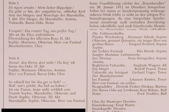 Strauss,Richard: Der Rosenkavalier-Querschnitt, Eterna(8 25 151), DDR, 1976 - LP - L8403 - 6,00 Euro