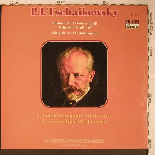 Tschaikowsky,Peter: Sinfonien Nr.3 & 4, Musterplatte, Philips Club-Ed.(29 620-2), D,  - 2LP - L8443 - 7,50 Euro