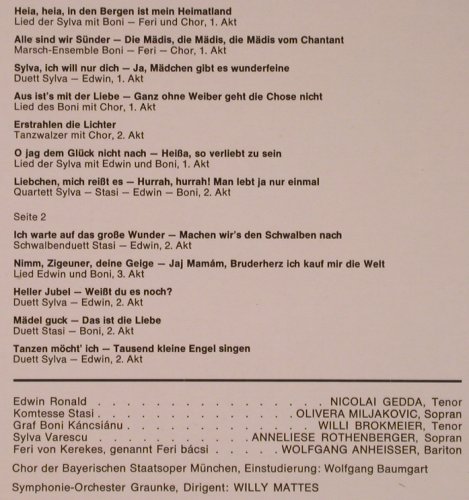 Kalman,Emmerich: Die Csardasfürstin-Gr.Querschnitt, EMI(28 671-6), D Club-Ed.,  - LP - L8484 - 6,00 Euro