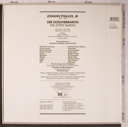 Strauss,Johann: Der Zigeunerbaron, Box, CD-Booklet, EMI(27 0651 3), D, 1987 - 2LP - L8488 - 12,50 Euro