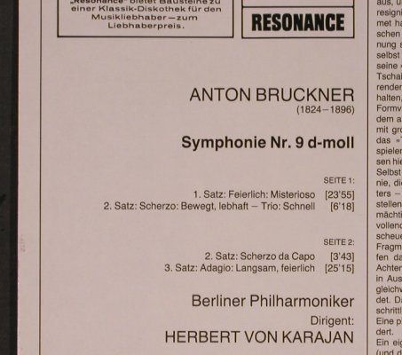 Bruckner,Anton: Sinfonie Nr.9 (1966), D.Gr. Resonance(2535 342), D, 1980 - LP - L8491 - 6,00 Euro