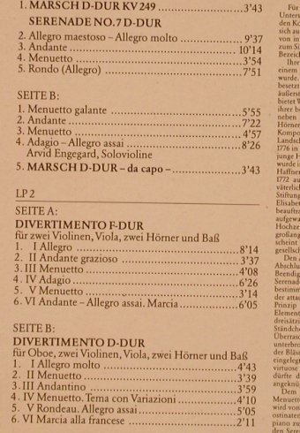 Mozart,Wolfgang Amadeus: Serenade&Divertimenti,KV250,251,247, Capriccio(47 411 4), D, Foc, 1980 - 2LP - L8495 - 7,50 Euro