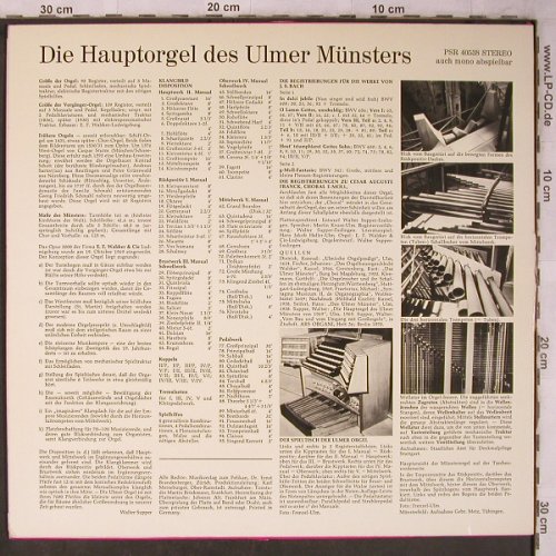 V.A.Die Hauptorgel d.Ulmer Münsters: Register u.Klangvorführung,W,Supper, Pelca(PSR 40538), D, m-/VG-,  - LP - L8568 - 4,00 Euro