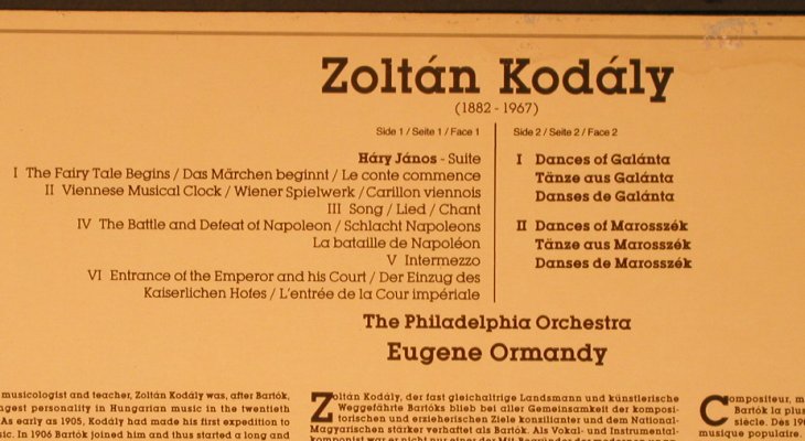 Kodaly,Zoltan: Hary Janos Suite/D.o.Galanta,Maross, CBS Masterworks(CBS 60 270), D, 1983 - LP - L8612 - 5,00 Euro