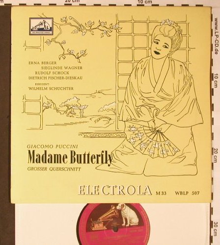 Puccini,Giacomo: Madame Butterfly-Gr.Querschnitt, EMI(WBLP 507), D, vg+/m-,  - 10inch - L8622 - 6,00 Euro