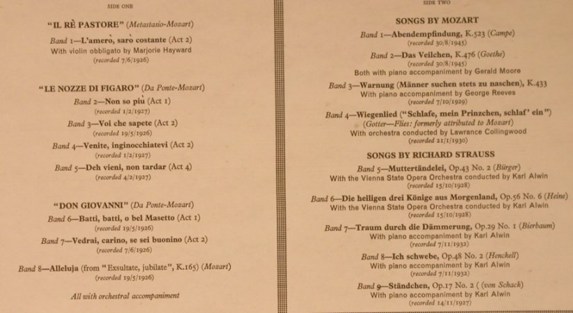 Schumann,Elisabeth: Arias&Songs,Mozart,Richard Strauss, EMI(COLH. 154), UK,histRec,  - LP - L8630 - 7,50 Euro