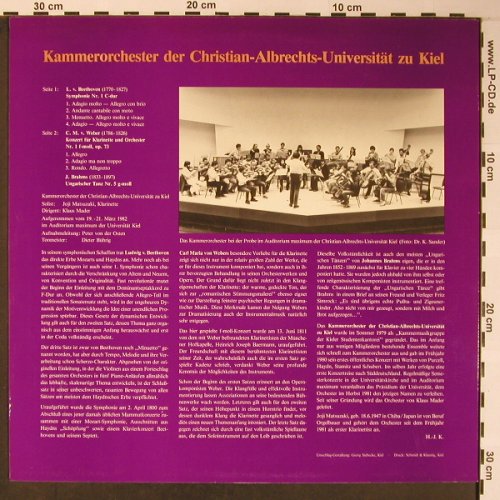 V.A.Kammerorchester der: Christian Albrecht Universität, privat / Teldec(VO 7079), D,  - LP - L8649 - 12,50 Euro