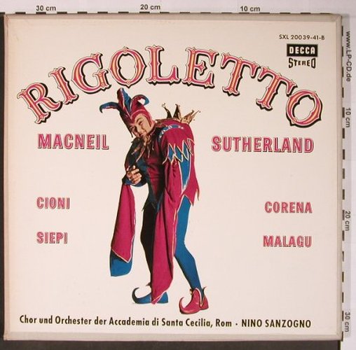 Verdi,Giuseppe: Rigoletto - Box, ital., Decca(SXL 200 39-41-B), D,  - 3LP - L8682 - 20,00 Euro