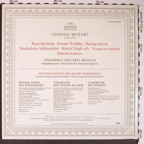 Mozart,Leopold: Bauernhochzeit, Schlittenfahrt, Foc, Archiv(2533 328), D, 1976 - LP - L8686 - 7,50 Euro