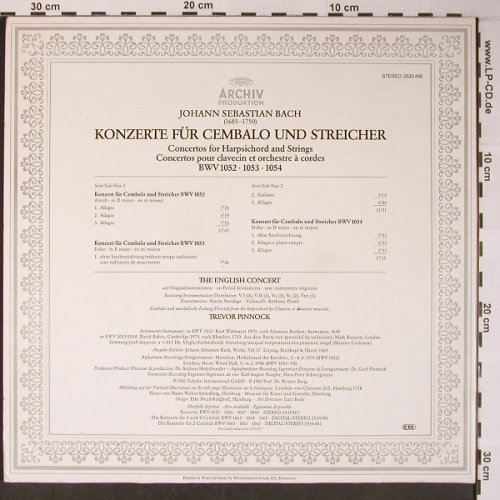 Bach,Johann Sebastian: Konzerte für Cembalo u. Streicher, Archiv(2533 466), D, Foc, 1981 - LP - L8739 - 7,50 Euro