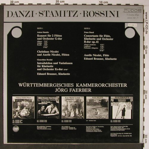 Danzi,Franz/Stamitz/Rossini: Konzert für 2 Flöten u.Orch g-dur, Tudor(73 043), CH, 1984 - LP - L8767 - 6,00 Euro
