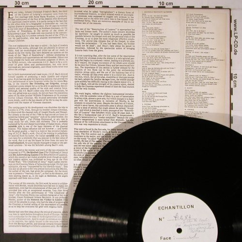 Bach,Johann Christoph Friedrich: Die Auferweckung Lazarus, Echantillon/Polygram(71284), F, 1979 - LP - L8776 - 20,00 Euro