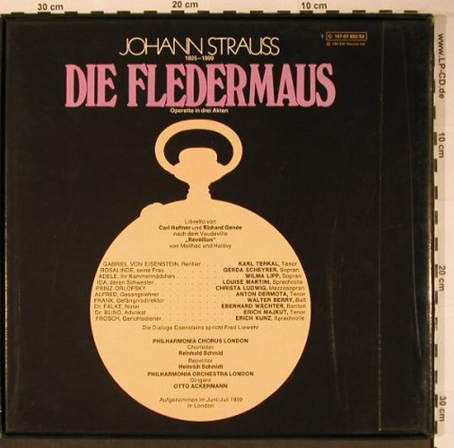 Strauss,Johann: Die Fledermaus,Box, EMI Electrola(C 147-01652/53), D, Ri,  - 2LP - L8844 - 9,00 Euro