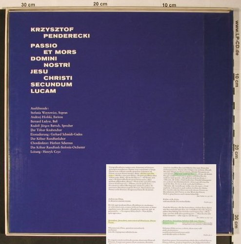 Penderecki,Krzycztof: Lukaspassion, Box, Harmonia Mundi(157-99 660/61), D, Ri,  - 2LP - L8846 - 14,00 Euro