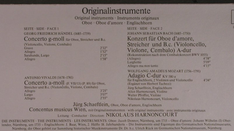 V.A.Original Instruments: 11 Tr., Telefunken(6.42110 AP), D, 1977 - LP - L8887 - 7,50 Euro