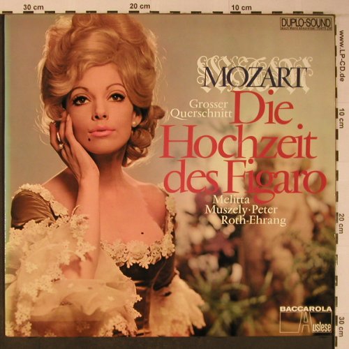 Mozart,Wolfgang Amadeus: Die Hochzeit des Figaro,Gr.Querschn, Baccarola(75 875 ZR), D,  - LP - L8964 - 7,50 Euro