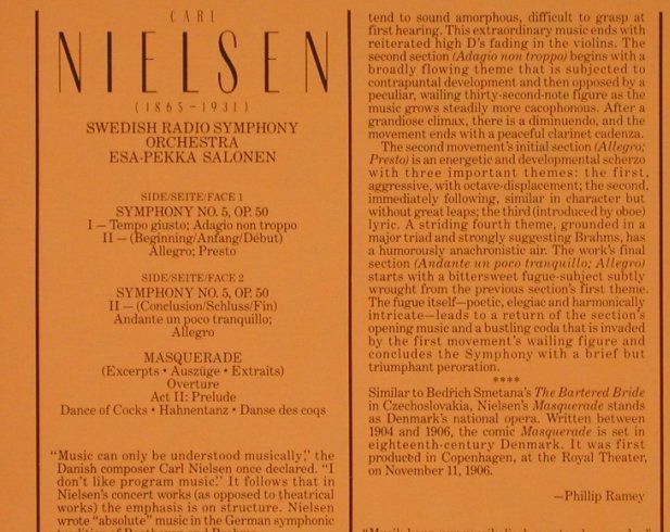 Nielsen,Carl: Symphony No.5 op.50, CBS Masterworks(M 44547), NL, 1988 - LP - L9004 - 7,50 Euro