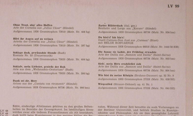 Leisner,Emmi: Lebendige Vergangenheit - II, LV(LV 99), A,  - LP - L9048 - 9,00 Euro