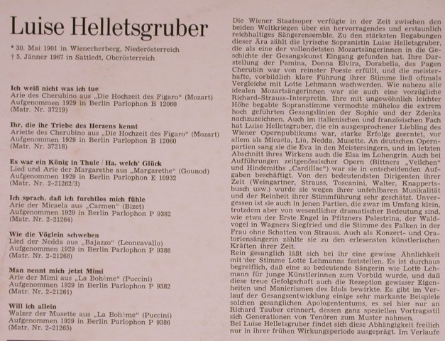 Helletsgruber,Luise / Adele Kern: Lebendige Vergangenheit, m-/vg+, LV(LV 57), D,  - LP - L9049 - 9,00 Euro