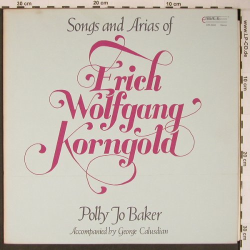 Korngold,Wolfgang: Songs and Arias of, VG+/m-, Entracte(ERS 6502), US, 1975 - LP - L9058 - 7,50 Euro