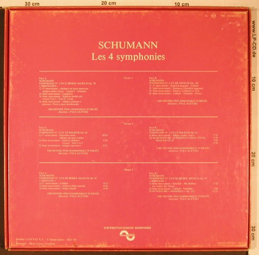 Schumann,Robert: Les 4 symphonies, bad condition,Box, Sonopress Trianon(TRI33.330/31/32), F, vg-/vg-, 1983 - 3LP - L9070 - 7,50 Euro