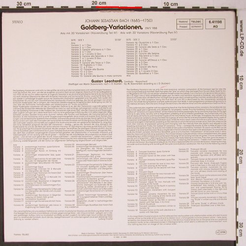 Bach,Johann Sebastian: Goldberg-Variationen, Foc m /vg+, Telefunken(6.41198 AQ), D, Ri, 1984 - LP - L9087 - 9,00 Euro