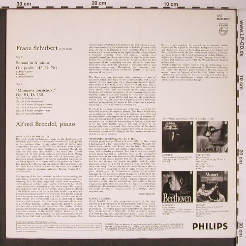 Schubert,Franz: Sonate a-moll,D.784 / Moments Music, Philips(6500 418), NL, 1972 - LP - L9092 - 7,50 Euro