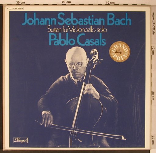 Bach,Johann Sebastian: Suiten für Violoncello Solo 1-6,Box, Dacapo(C 147-00 892/4), D Ri,mono,  - 3LP - L9098 - 20,00 Euro