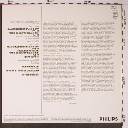 Mozart,Wolfgang Amadeus: Klavierkonzerte KV 467 & 537, Philips Squenza(6527 147), NL, Ri, 1982 - LP - L9100 - 6,00 Euro