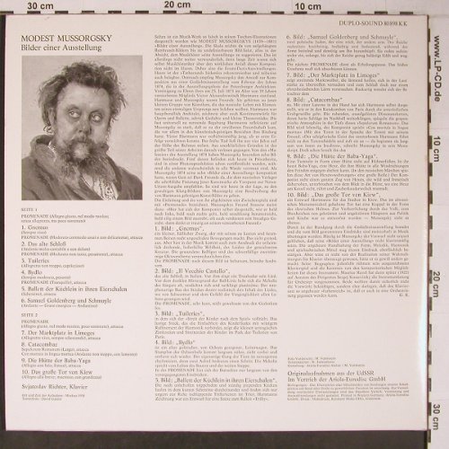 Mussorgsky,Modest: Bilder Einer Ausstellung, Foc, Melodia/Eurodisc(80 898 KK), D,  - LP - L9101 - 14,00 Euro