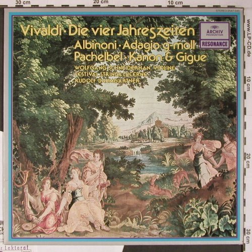 Vivaldi,A./Albinoni/Pachelbel: Die Vier Jahreszeiten/Adagio/Kanon, Archiv,Musterplatte(2547 045), D, Ri,  - LP - L9108 - 7,50 Euro