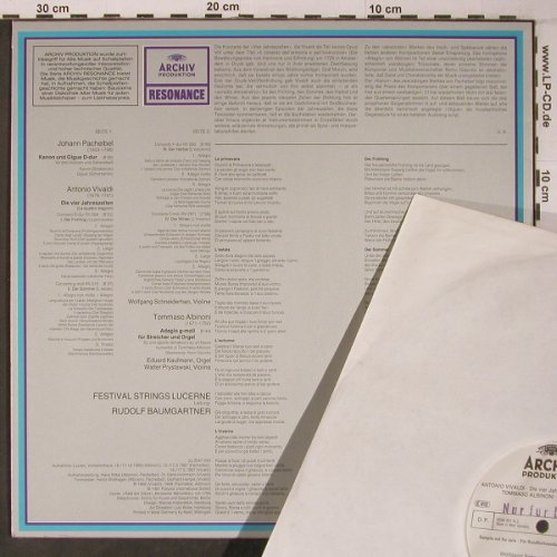 Vivaldi,A./Albinoni/Pachelbel: Die Vier Jahreszeiten/Adagio/Kanon, Archiv,Musterplatte(2547 045), D, Ri,  - LP - L9108 - 7,50 Euro