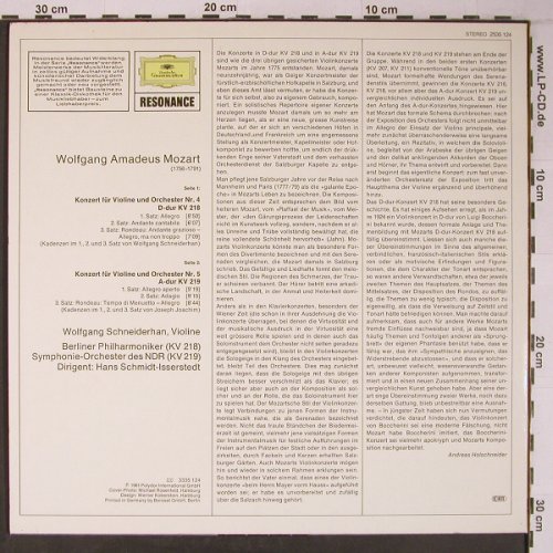 Mozart,Wolfgang Amadeus: Violinkonzerte Nr.4 & 5, Ri, D.Gr. Resonance(2535 124), D,  - LP - L9126 - 9,00 Euro