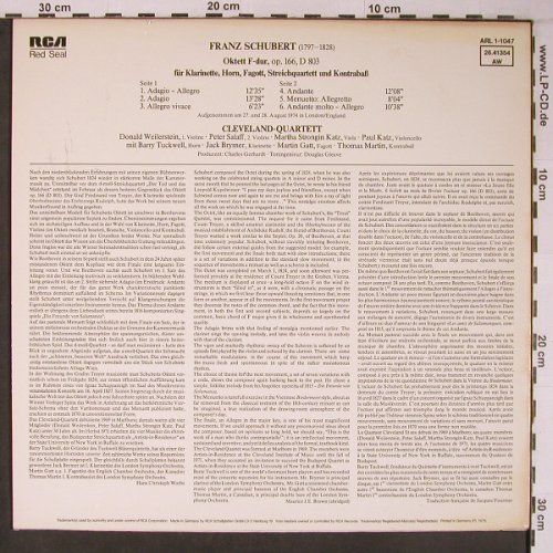 Schubert,Franz: Octet in F, Op.166, D.803, m-/vg+, RCA(26.41354 AW), D, 1975 - LP - L9140 - 6,00 Euro