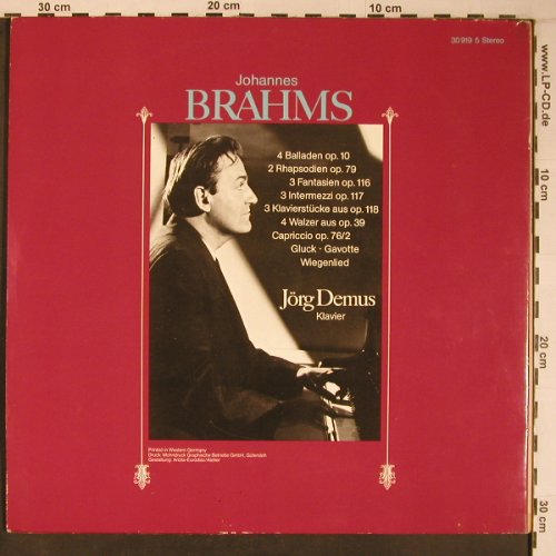 Brahms,Johannes: Jörg Demus spielt, m-/vg+, Eurodisc(30 915 5), D,Club Ed.,  - 2LP - L9147 - 7,50 Euro