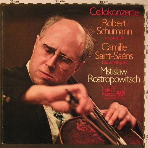 Schumann,Robert / Saint-Saens: Cellokonzerte,a-moll op.129/Nr1op33, Melodia(78 429 ZK), D,  - LP - L9153 - 17,50 Euro