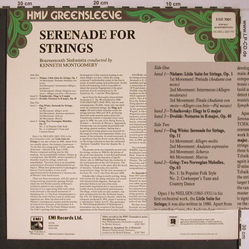 V.A.Serenade for Strings: Nielsen,Tschaik.Dvorak,Wiren,Grieg, EMI(ESQ 7001), UK, 1976 - LPQ - L9169 - 7,50 Euro
