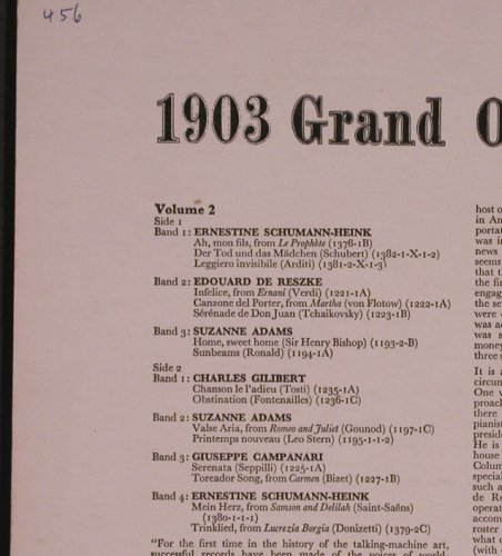 V.A.1903 Grand Opera Series Vol.2: Ernestine Schumann-Heink,E.de Reske, CBS(BRG 72145), UK,m-/vg+,  - LP - L9183 - 7,50 Euro