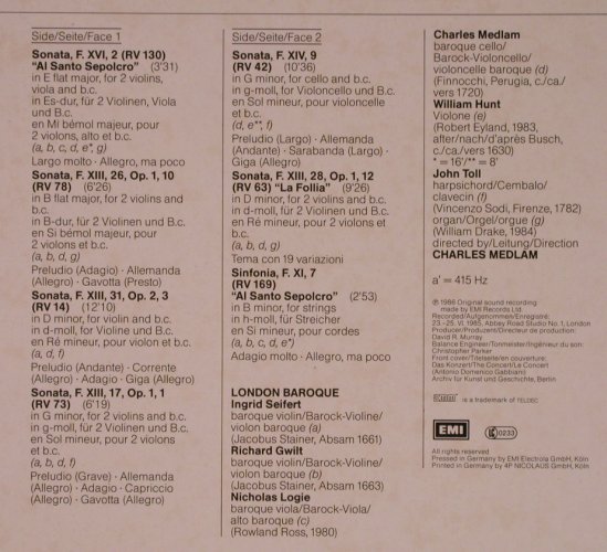 Vivaldi,Antonio: Musica da camera e da chiesa, Foc, EMI Reflexe(27 0421 1), D, 1986 - LP - L9213 - 7,50 Euro