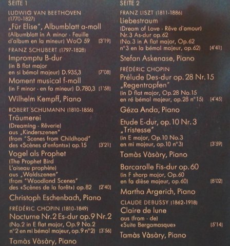 V.A.Träumerei: Die schönsten Romantischen Klaviers, D.Gr.(2545 003), D,  - LP - L9221 - 9,00 Euro