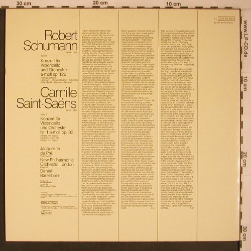 Schumann,Robert / Saint-Saens: Cellokonzerte,a-moll op.129/Nr1op33, EMI(037-01 943), D, m-/vg+, 1969 - LP - L9246 - 6,00 Euro