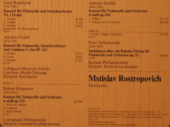 Rostropovich,Mstislav: Konzerte für Violoncello u.Orch,Box, D.Gr. Präsent(2726 519), D, 1981 - 2LP - L9261 - 9,00 Euro