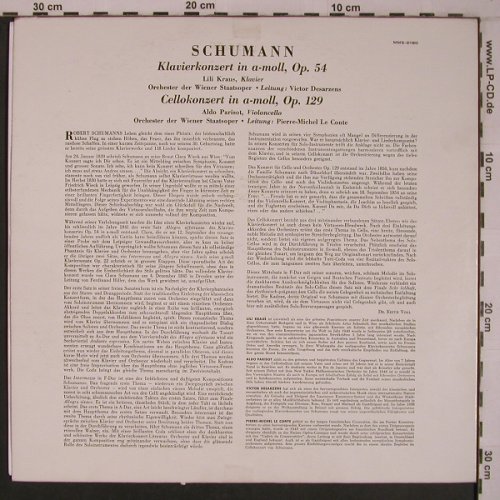 Schumann,Robert: Klavierkonzert a-moll,op.54, op.129, MMS(MMS-2190), D,  - LP - L9279 - 7,50 Euro