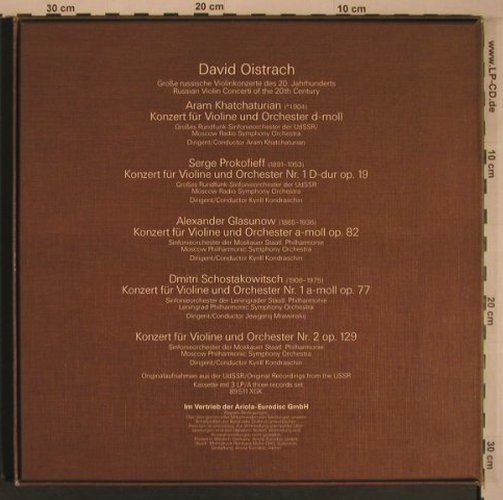 Oistrach,David: Russische Violinkonzerte, Box, Melodia / Eurodisc(89 511 XGK), D, 1975 - 3LP - L9288 - 28,00 Euro