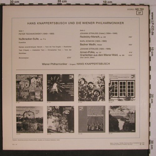 Knappertsbusch,Hans: und die Wiener Philharmoniker, Decca,rec.1960(ND 760), D,Ri, 1974 - LP - L9295 - 9,00 Euro